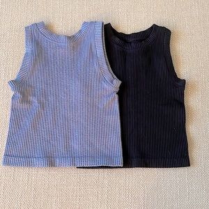 Tank Top, Blue Grey and Black, Xs